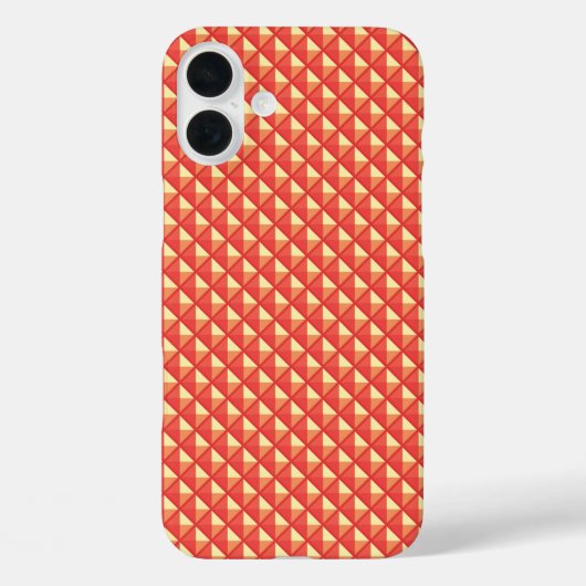 Korallenorange, Emaille-Look, gestopftes Gitter Case-Mate iPhone Hülle (Rückseite)