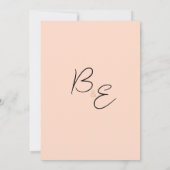 Korallenorange Rosa elegante Blumen Save the Date Einladung (Rückseite)