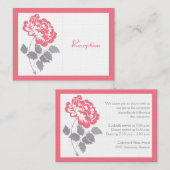 Korallenpeony auf Leinenschutzkarte Begleitkarte (Vorne/Hinten)