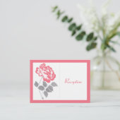 Korallenpeony auf Leinenschutzkarte Begleitkarte (Stehend Vorderseite)