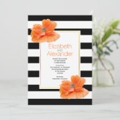 Korallenpfeife, Schwarz-weiße Streifen Blumenhochz Einladung (Stehend Vorderseite)