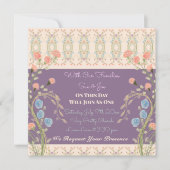 Korallenpfirsich und -pflaume einladung (Vorderseite)