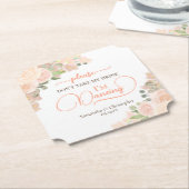 Korallenpfirsichblüte Nehmt mir nicht die Hochzeit Untersetzer (angewinkelt)