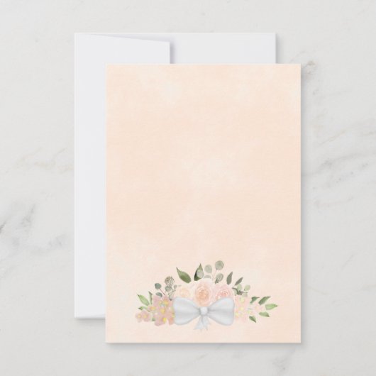 Korallenpfirsichfarben Oval Foto Hochzeit Save The Date (Rückseite)