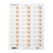 Korallenpfirsichgrün Rücksendeadresse (Vorne)