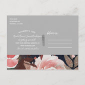 Korallenpfirsichpfirsichrosa Weich Fettfloral Save Ankündigungspostkarte (Rückseite)