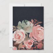 Korallenpfirsichpfirsichrosa Weich Fettgewebtes Br Einladung (Rückseite)