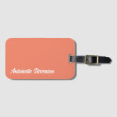 Korallenpfirsichstelefonie Gepäckanhänger (Vorderseite (Horizontal))