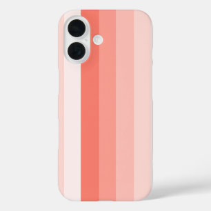Korallenpfirsichstreifen iPhone 16 Hülle