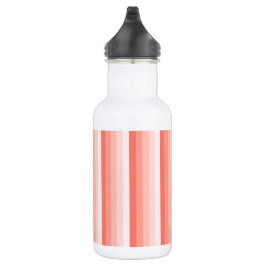 Korallenpfirsichstreifen Edelstahlflasche