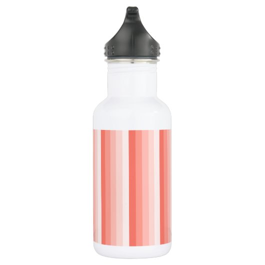 Korallenpfirsichstreifen Edelstahlflasche (Rechts)