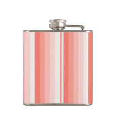 Korallenpfirsichstreifen Flachmann (Rückseite)