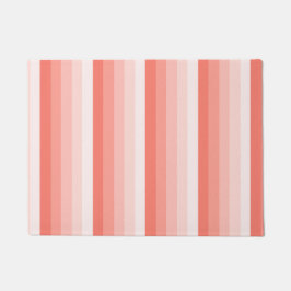 Korallenpfirsichstreifen Fußmatte