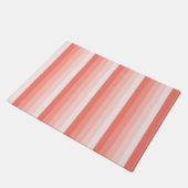 Korallenpfirsichstreifen Fußmatte (Schrägansicht)
