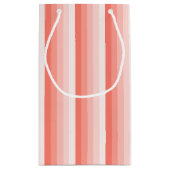 Korallenpfirsichstreifen Kleine Geschenktüte (Rückseite)