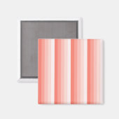 Korallenpfirsichstreifen Magnet (Vorderseite/Rückseite)