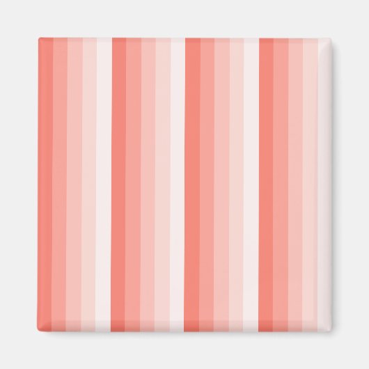 Korallenpfirsichstreifen Magnet (Vorne)