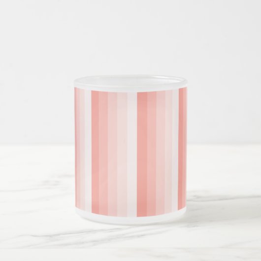 Korallenpfirsichstreifen Mattglastasse (Mittel)