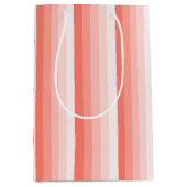 Korallenpfirsichstreifen Mittlere Geschenktüte (Vorderseite)