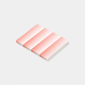 Korallenpfirsichstreifen Post-it Klebezettel (angewinkelt)