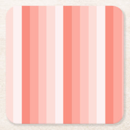 Korallenpfirsichstreifen Rechteckiger Pappuntersetzer