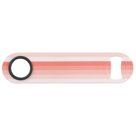 Korallenpfirsichstreifen Speed Flaschenöffner (Rückseite Horizontal)