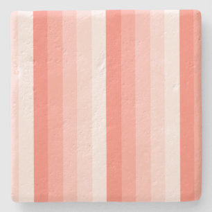 Korallenpfirsichstreifen Steinuntersetzer