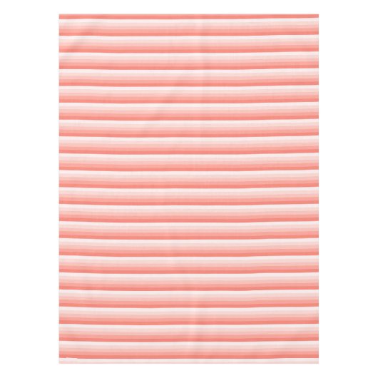 Korallenpfirsichstreifen Tischdecke (Vorderseite)