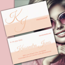 Korallenpfirsichweiße Minimalistische Handschrift 