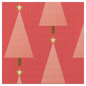 Korallenpolka dot moderner Weihnachtsbaum Stoff (Nahaufnahme)