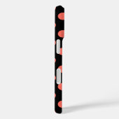 Korallenpolka-Punkte auf schwarz Case-Mate iPhone Hülle (Rückseite / Rechts)
