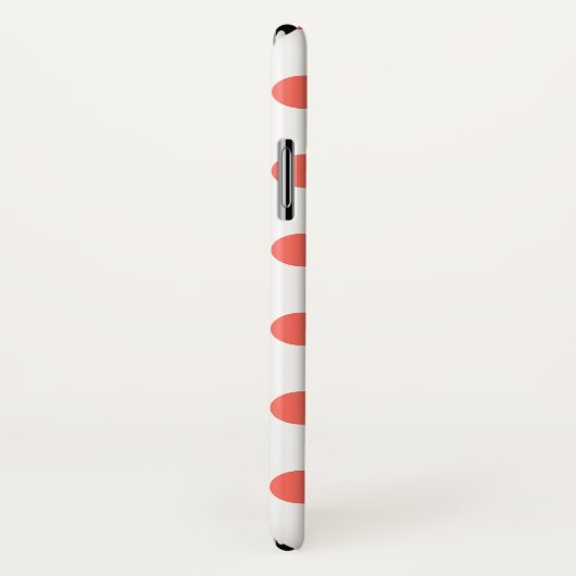 Korallenpolka-Punkte auf weiß Case-Mate iPhone Hülle (Hinten/Rechts)