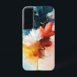KorallenPop Samsung Galaxy Hülle<br><div class="desc">Energetische Ausbrüche von Korallen und Rose springen über Creme.</div>