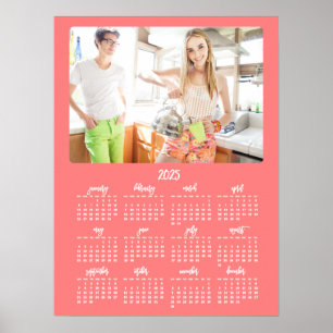Korallenposter Jahreskalender 2025 mit Foto 18x24 Poster