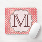Korallenquaterfolie Latti Monogram Initial Mouse P Mousepad (Mit Mouse)