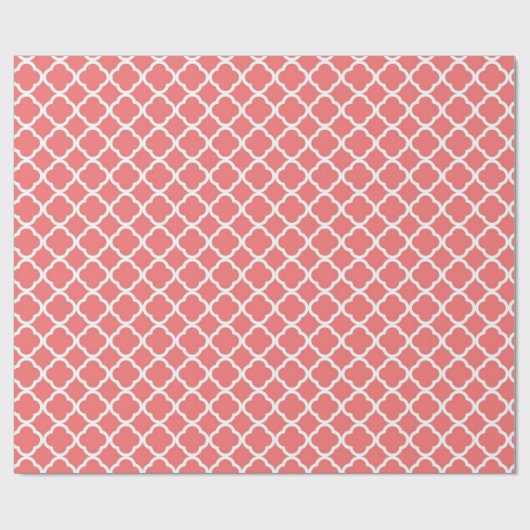 Korallenquaterfoliengitterpapier Quarter Wrapping  Geschenkpapier (Flach)