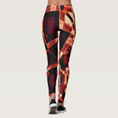 Korallenrechtecke, dunkel leggings (Rückseite)