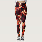 Korallenrechtecke, dunkel leggings (Vorderseite)