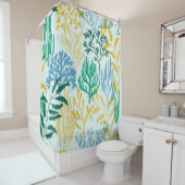 Korallenriff, Algen Nahtlose Muster. Duschvorhang (Beispiel)