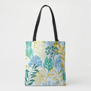 Korallenriff, Algen Nahtlose Muster. Tasche
