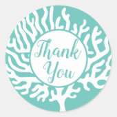 Korallenriff an der Küste Vielen Dank Runder Aufkleber (Vorderseite)
