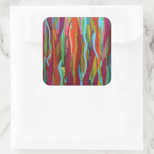 Korallenriff-Aufkleber Quadratischer Aufkleber (Tasche)