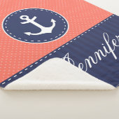 Korallenriff Blue Nautical Anchor Design Individue Sherpadecke (3/4)