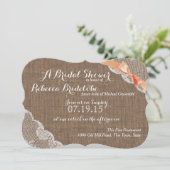 Korallenriff-Brautparty Einladung (Stehend Vorderseite)