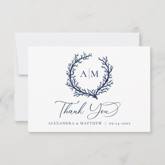 Korallenriff Dankeskarte (Vorderseite)