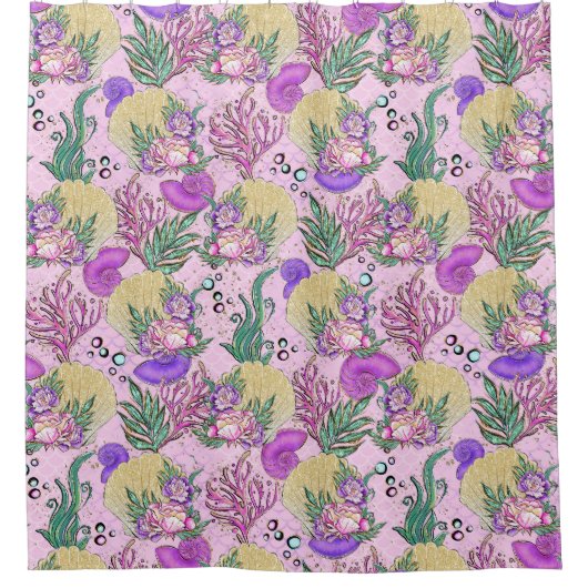 Korallenriff Duschvorhang (Vorderseite)