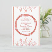 Korallenriff Einladung (Stehend Vorderseite)