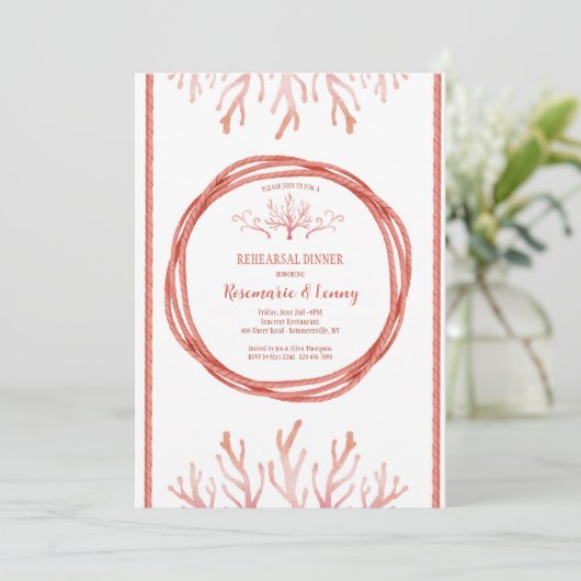 Korallenriff Einladung (Stehend Vorderseite)