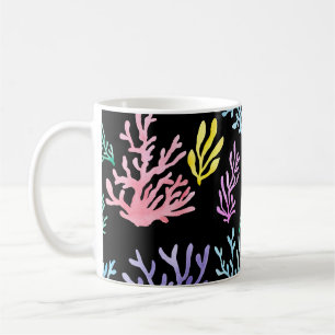 Korallenriff Elegante: Wasserfarben-Muster Kaffeetasse