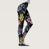 Korallenriff Elegante: Wasserfarben-Muster Leggings (Rechts)